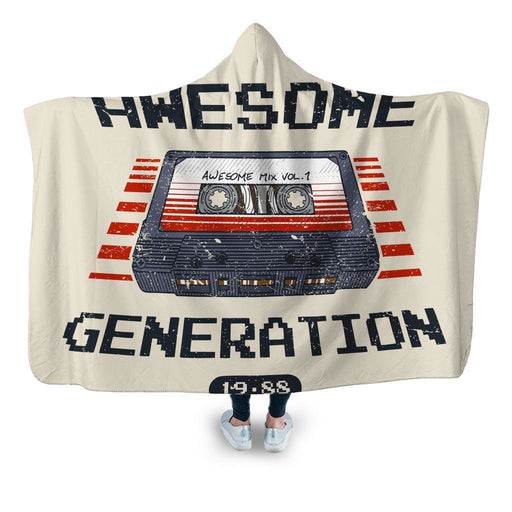 Awesome Generation Hooded Blanket - Adult / Premium Sherpa