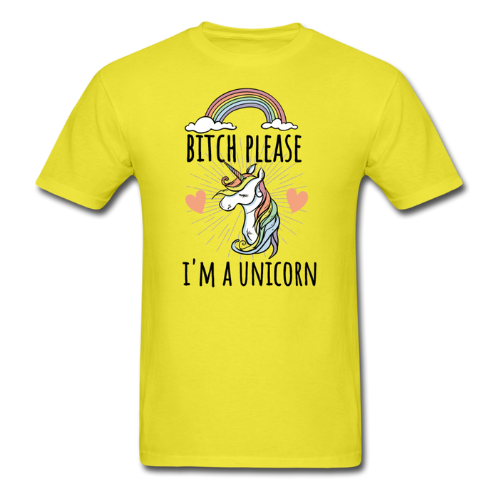 B Please I’m A Unicorn Unisex Classic T-Shirt - yellow / S