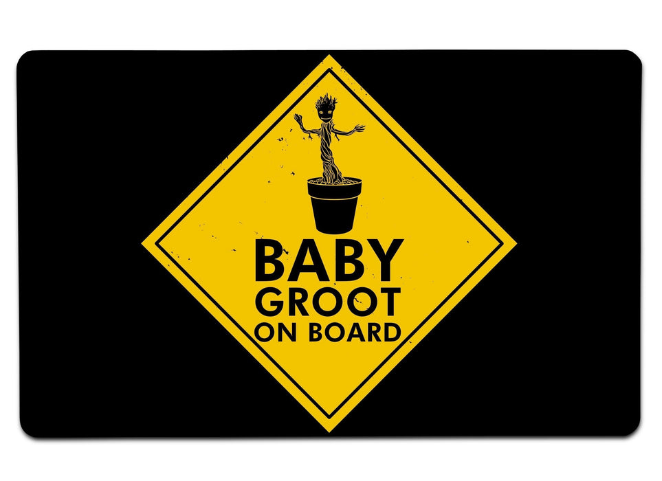 Baby Groot On Board Large Mouse Pad