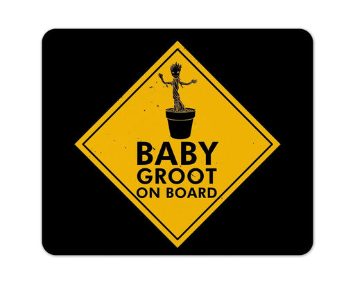 Baby Groot On Board Mouse Pad