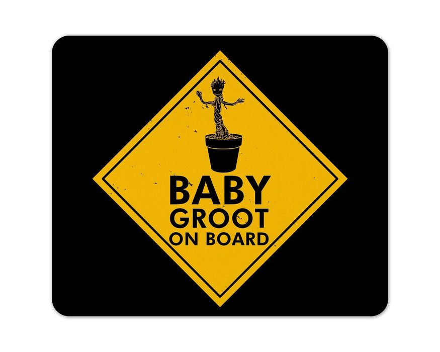 Baby Groot On Board Mouse Pad