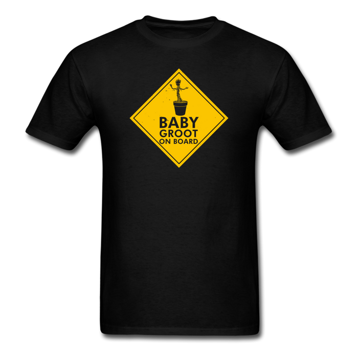 Baby Groot On Board Unisex Classic T-Shirt - black / S