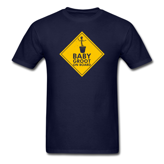 Baby Groot On Board Unisex Classic T-Shirt - navy / S
