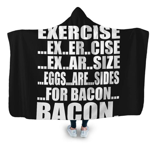 Bacon Shirt Hooded Blanket - Adult / Premium Sherpa