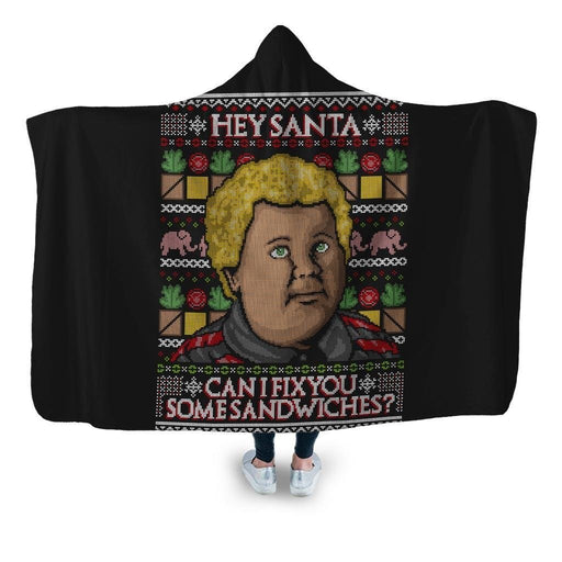 Bad Santa Sandwiches Hooded Blanket - Adult / Premium Sherpa
