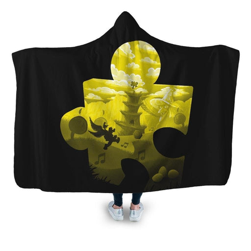 Banjo Kazooie Silhouette Hooded Blanket - Adult / Premium Sherpa