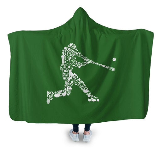 Baseball Player Hooded Blanket - Adult / Premium Sherpa