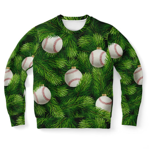 Baseball Tree All Over Print Sweater - XS