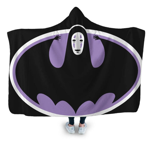 Bat No Face Hooded Blanket - Adult / Premium Sherpa