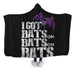 Bat On Bats Hooded Blanket - Adult / Premium Sherpa