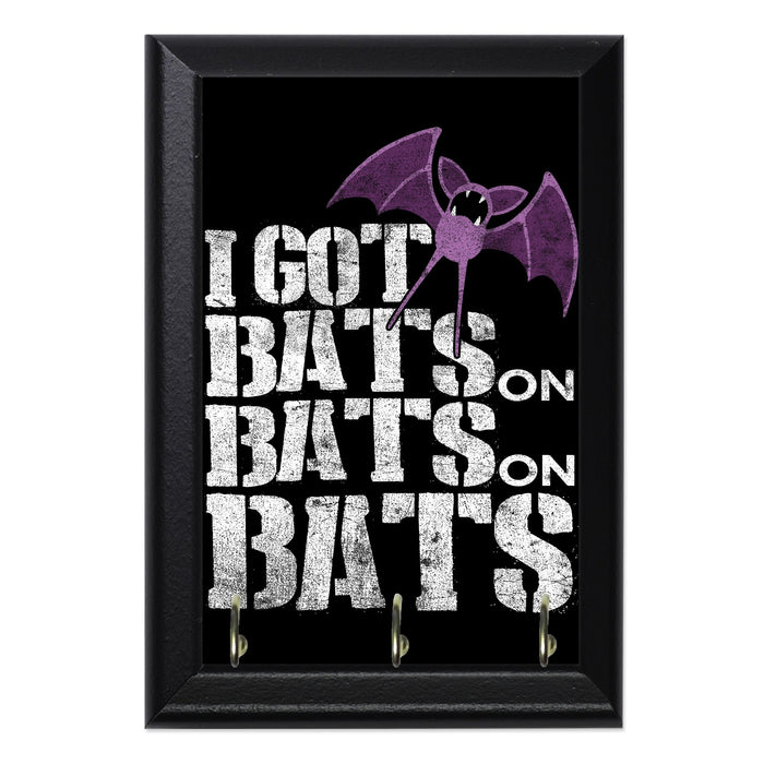 Bat On Bats Wall Plaque Key Holder - 8 x 6 / Yes