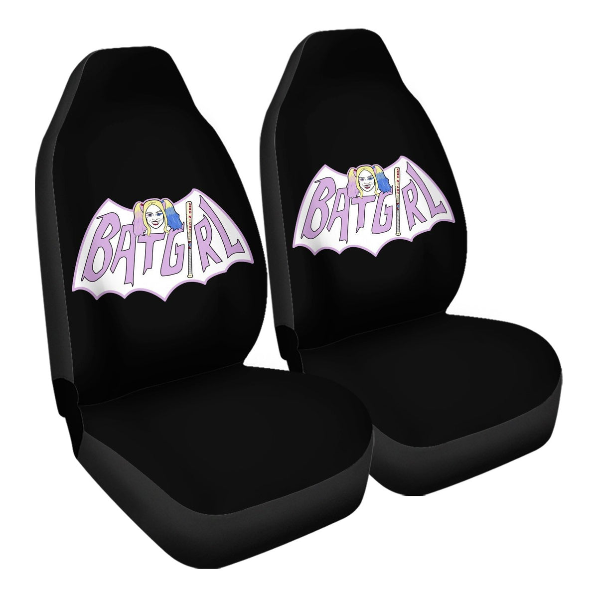 Batgirl Car Seat Covers Car Seat Cover AOP Nurd Tyme Nurdtyme LLC