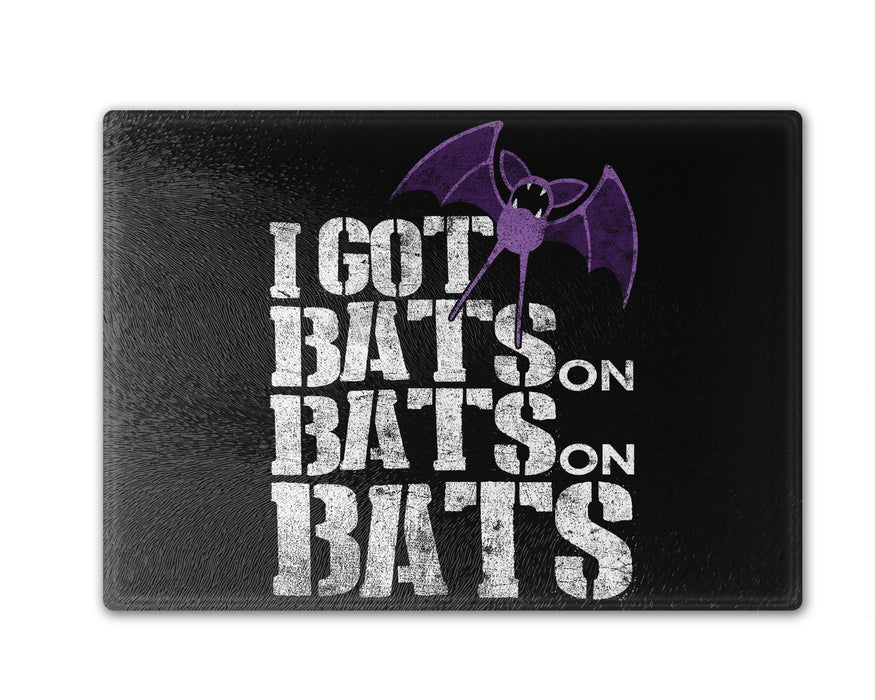 Bats On Print Black Cutting Board