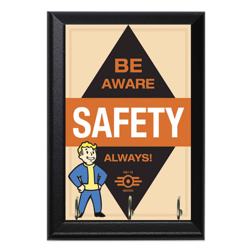 Be Aware Safety Always Fallout Vault Boy Geeky Wall Plaque Key Hanger