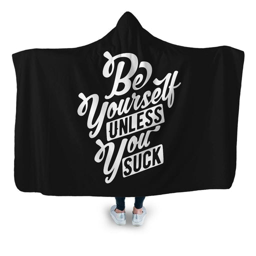 Be Yourself Hooded Blanket - Adult / Premium Sherpa