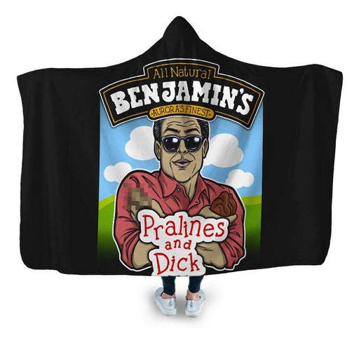 Benjamin Prailines And Dick Dark Hooded Blanket - Adult / Premium Sherpa