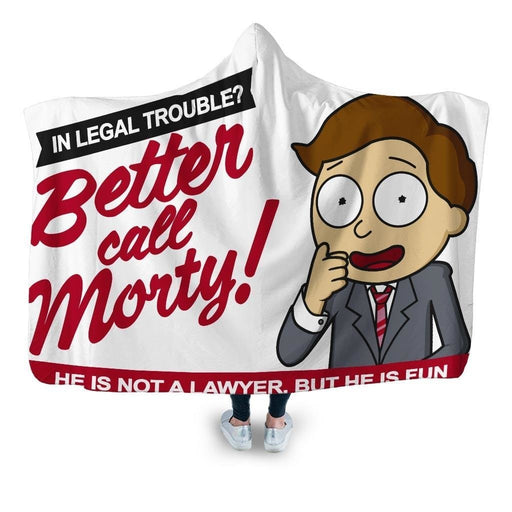 Better Call Morty Hooded Blanket - Adult / Premium Sherpa