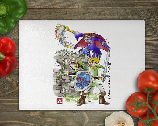 Between Worlds Watercolor Cutting Board