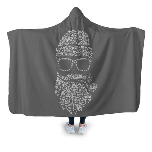Birds Beard Hooded Blanket - Adult / Premium Sherpa