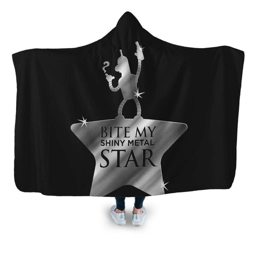 Bite My Shiny Metal Star Hooded Blanket - Adult / Premium Sherpa