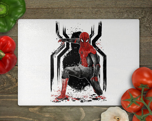 Black And Red Spider Suit Cutting Board