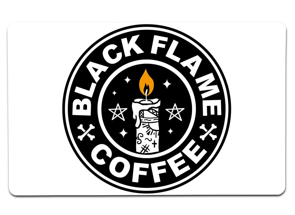 Black Flame Coffee Large Mouse Pad