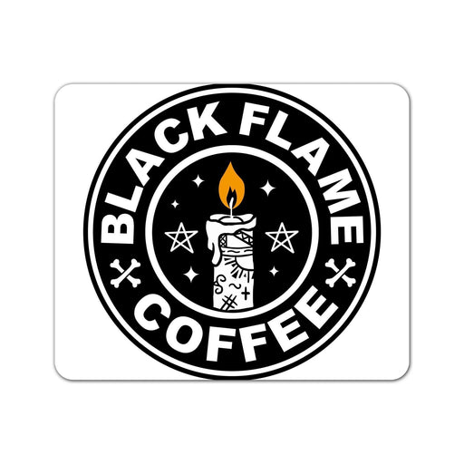 Black Flame Coffee Mouse Pad