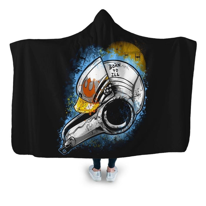 Born To Ill Hooded Blanket - Adult / Premium Sherpa