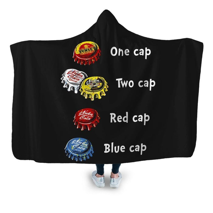 Bottle Caps Fever Hooded Blanket - Adult / Premium Sherpa