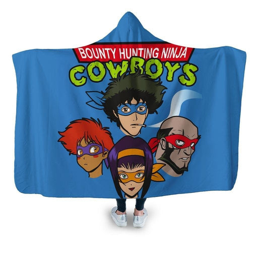 Bounty Hunting Ninja Cowboys Hooded Blanket - Adult / Premium Sherpa