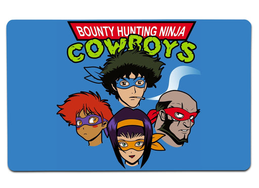 Bounty Hunting Ninja Cowboys Large Mouse Pad