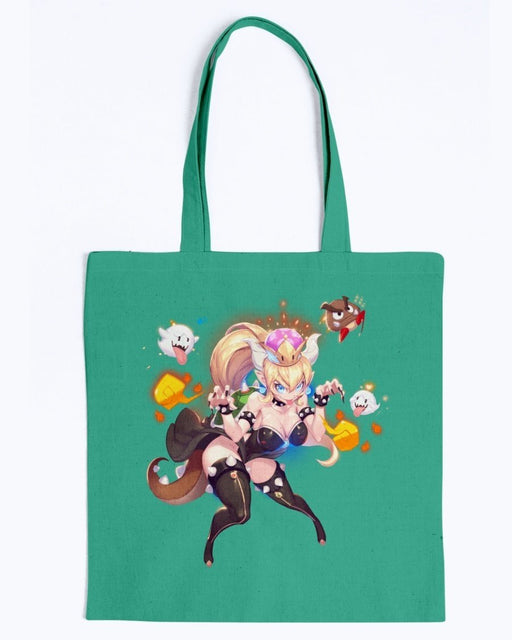 Bowsette Canvas Tote - Kelly Green / M