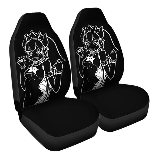 bowsette white Car Seat Covers - One size