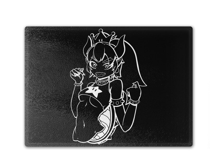 Bowsette White Cutting Board
