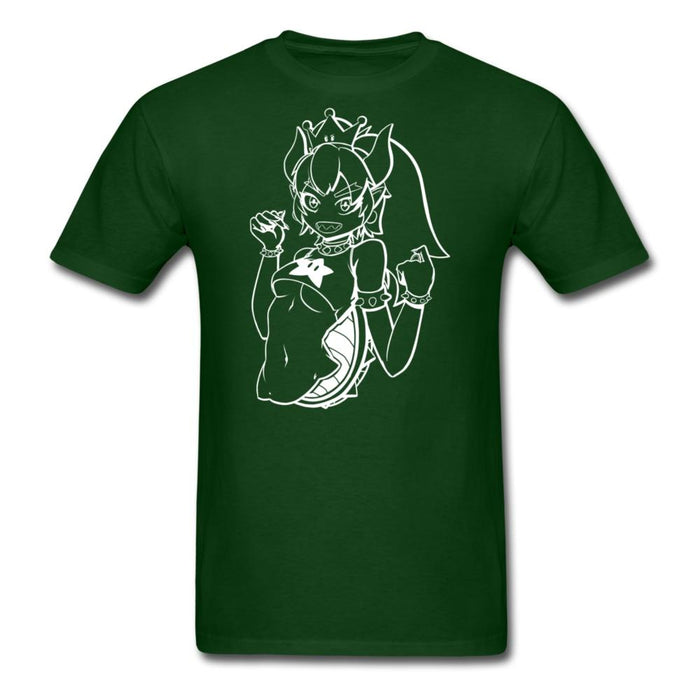 Bowsette White Unisex Classic T-Shirt - forest green / S