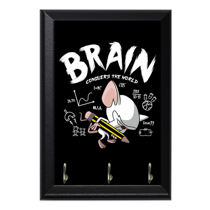 Brain Vs The World Key Hanging Plaque - 8 x 6 / Yes