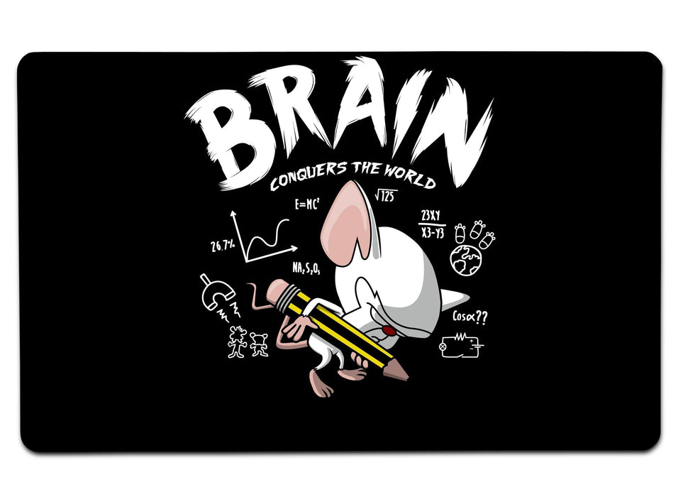Brain Vs The World Large Mouse Pad