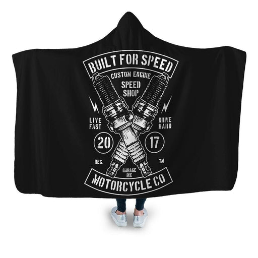 Built For Speed Hooded Blanket - Adult / Premium Sherpa