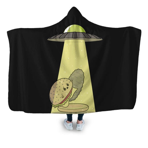 Burger Abduction Hooded Blanket - Adult / Premium Sherpa