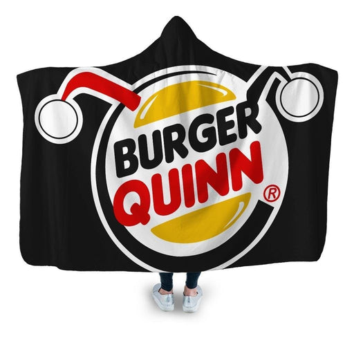 Burger Quinn Hooded Blanket - Adult / Premium Sherpa