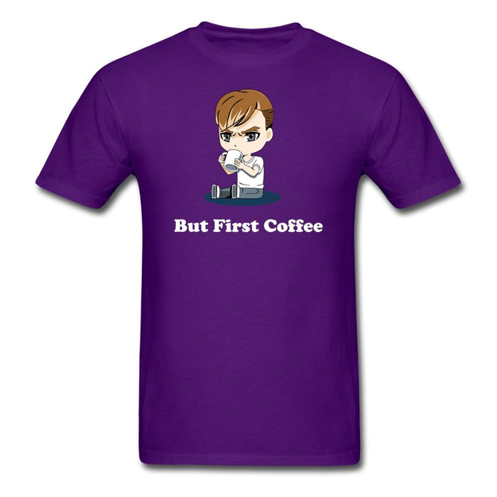 But First Coffee Unisex Classic T-Shirt - purple / S
