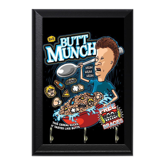 Buttmunch Cereal Decorative Wall Plaque Key Holder Hanger - 8 x 6 / Yes