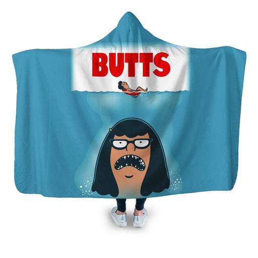 Butts Jaws Hooded Blanket - Adult / Premium Sherpa