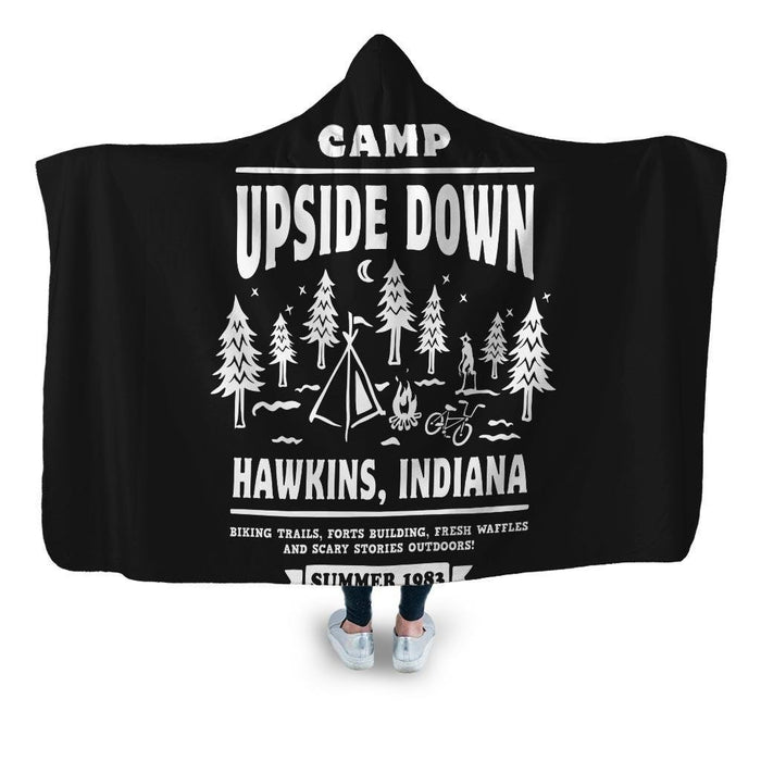 Camp Upside Down Hooded Blanket - Adult / Premium Sherpa