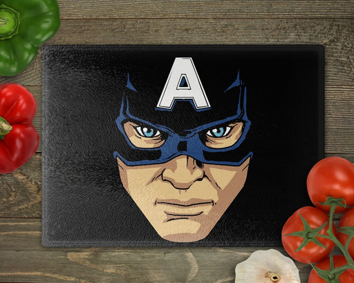 Captain America Mask Cutting Board