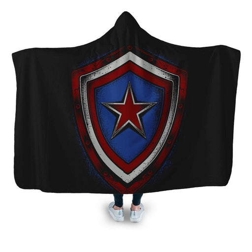 Captain Shield Hooded Blanket - Adult / Premium Sherpa