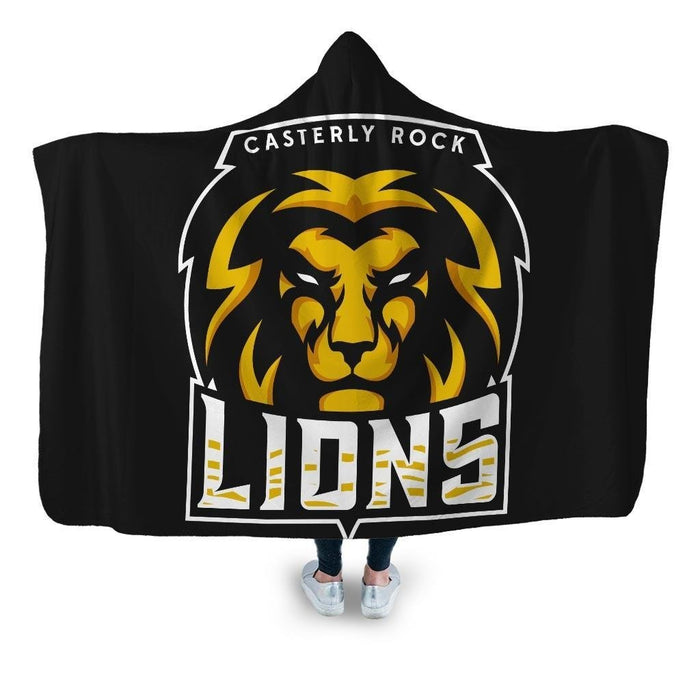 Casterly Rock Lions Hooded Blanket - Adult / Premium Sherpa