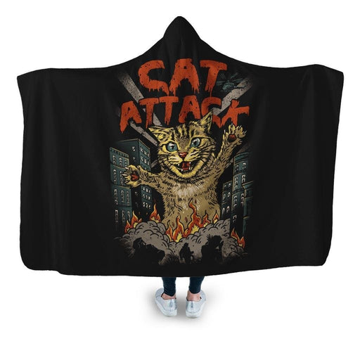 Cat Attack Hooded Blanket