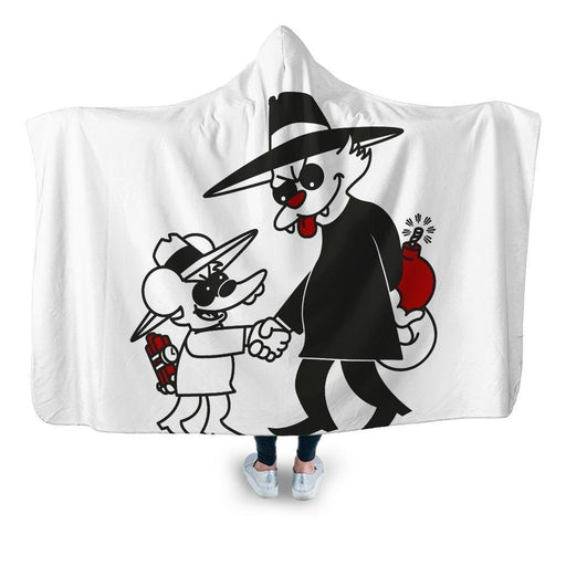 Cat Vs Mouse Hooded Blanket - Adult / Premium Sherpa