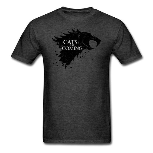Cats Are Coming Unisex Classic T-Shirt - heather black / S